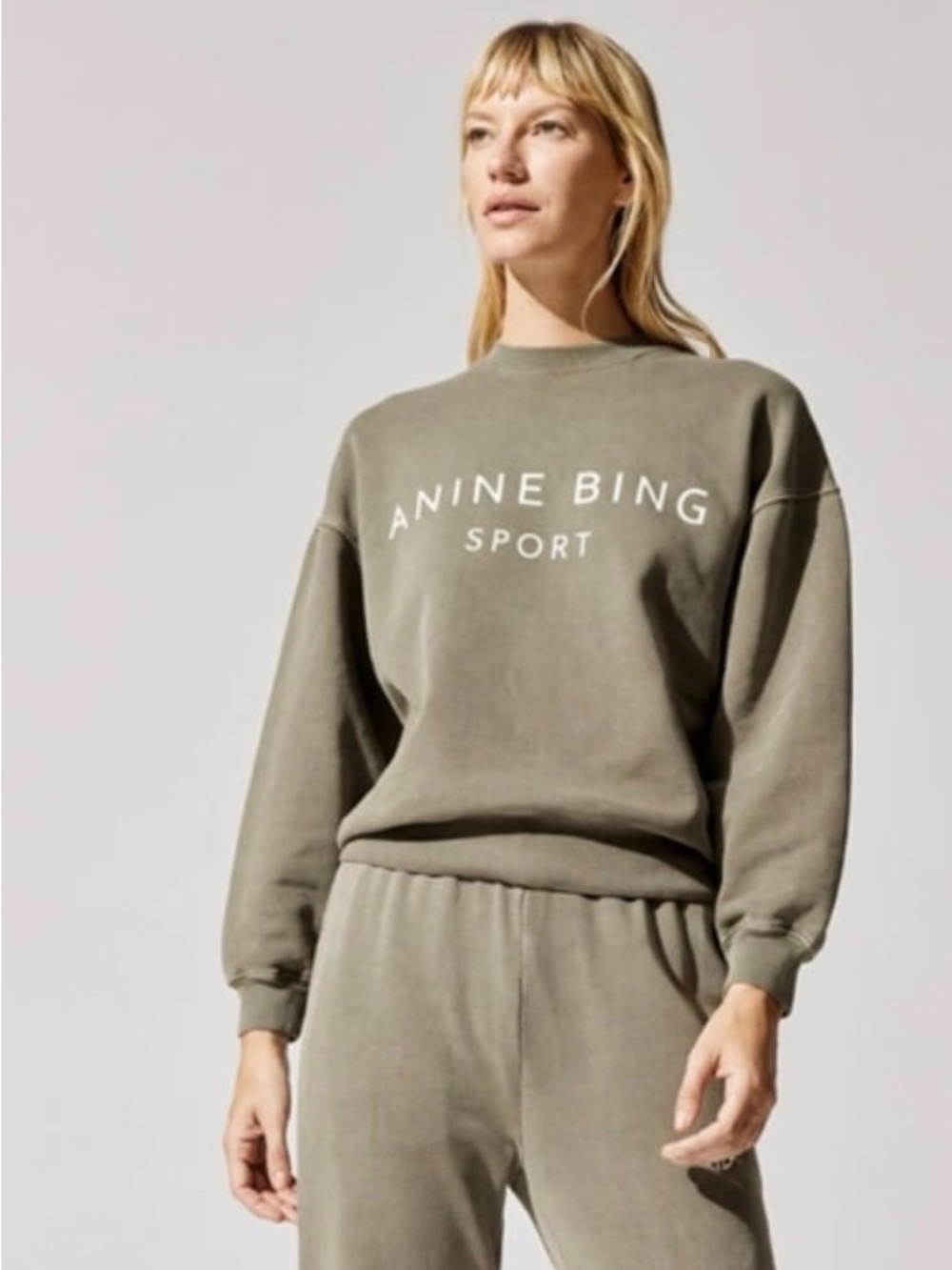 Anine Bing Evan Sweatshirt Gray XS | Sold Out | Oversized Crewneck